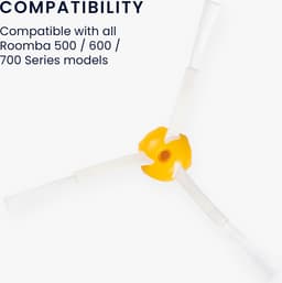 kwmobile borstelset geschikt voor iRobot - Set van 6 zijborstels - Roomba 500/600/700-serie - Zijborstel accessoire voor stofzuigerrobot — thumbnail 2