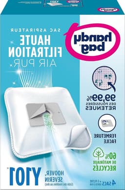 Stofzuigerzakken Y101 x 4 zakken - Compatibel met Hoover Severin - Anti-allergeen filter - Eenvoudig sluiten - 60% gerecycled materiaal - Handige zak fleece filter bags — thumbnail 2