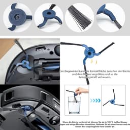 29-delige accessoireset geschikt voor Eufy X10 Pro Omni robotstofzuiger, met hoofdborstels, zijborstels, stofzakken, HEPA-filters en reinigingsdoeken — thumbnail 3