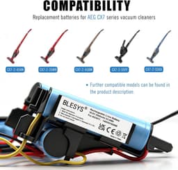 Reserve Batterij - Stofzuiger Accu - Huishoudelijk Gebruik - Lithium-ion Technologie - 3500 mAh - Zwart — thumbnail 3