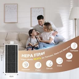 21-delig accessoireset voor Ecovacs X11 Omnicyclone robotstofzuiger – reserveonderdelen met hoofdborstel, filters, dweilen, zijborstels, reinigingsborstel en schroevendraaier — thumbnail 2