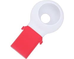 Boorstof opvangbak - Stofvanger boor - Muur boren - Herbruikbaar - 12 x 6 cm - Wit rood
