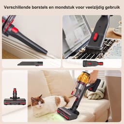 Lubluelu G11 Draadloze Steelstofzuiger 40Kpa- 5 in 1 Handstofzuiger - Zelfstaand Design - 45 Min Gebruikstijd - Verwijderbare Batterij- Anti-klit Borstel - HEPA-filter - LED-koplampen — thumbnail 5