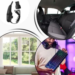 Handstofzuiger - Mini Stofzuiger - Snel Schoonmaken - USB Oplaadbaar - Compact Formaat - Zwart — thumbnail 3