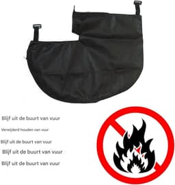 Bladblazer Zak Vervanging - Opvangzak Tuin - Bladeren Verzamelen - Ritssluiting Bodem - 53 x 70 cm - Zwart — thumbnail 5