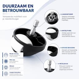 BukkitBow - Voorwiel Geschikt voor iRobot Roomba - Vervangingswiel voor 500–900, i7, E5 & E6 Series - Antislip & Duurzaam - Zonder Gereedschap te Monteren (83401 accessoire) — thumbnail 2