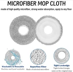 10 stuks microvezel dweilpads voor Dreame L10/L10s/L20/L40/X40/X50, Xiaomi X10+/X20+, Roborock Qrevo S5V Curv, reserve mopdoeken robotstofzuiger accessoires — thumbnail 2
