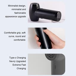 Oplaadbare Lucht Blaster - Elektronica Reiniger - Stof Verwijderen - Krachtige Motor - 6000 mAh Batterij - Zwart — thumbnail 4