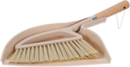 Bureaustoffer en Bezem - Handbezem Stofblik - Snel Opruimen - Compact Ontwerp - 44 cm - Beige — thumbnail 1