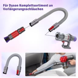 Dailygoods- Krasborstel 2-Delig - Flexibele Verlengslang 20/63 inch - Geschikt voor Dyson V7/V8/V10/V11/V15 - Universele Stofzuiger Accessoires - Ideaal voor Tapijten en Vloeren - Stofzuigerborstel — thumbnail 4