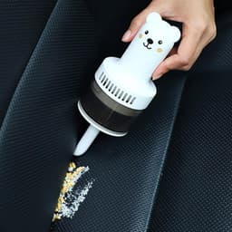 Bureaustofzuiger Mini - Handheld Reiniger - Bureau Schoonmaken - Stille Werking Draadloos - 14.5 cm Lengte - Wit — thumbnail 5