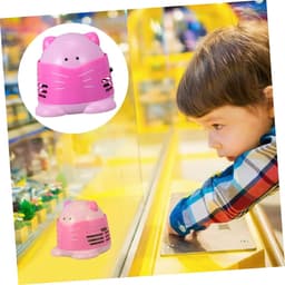 Mini Stofzuiger - Tafelreiniger - Bureau Opruimen - Draadloos Draagbaar - 8.5x8.2x9cm - Roze — thumbnail 2