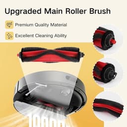 Reserve Accessoires Compatibel met Roborock Q7 M5/M5+, Q7 L5/L5+ Robotstofzuiger, 1 Hoofdborstel, 4 Filters, 4 Zijborstels, 4 Dweildoeken — thumbnail 2