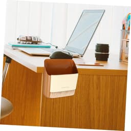 Mini bezem en stoffer - Kleine reinigingsset - Bureau schoonmaken - Compact en lichtgewicht - 17 cm breed - Oranje — thumbnail 3