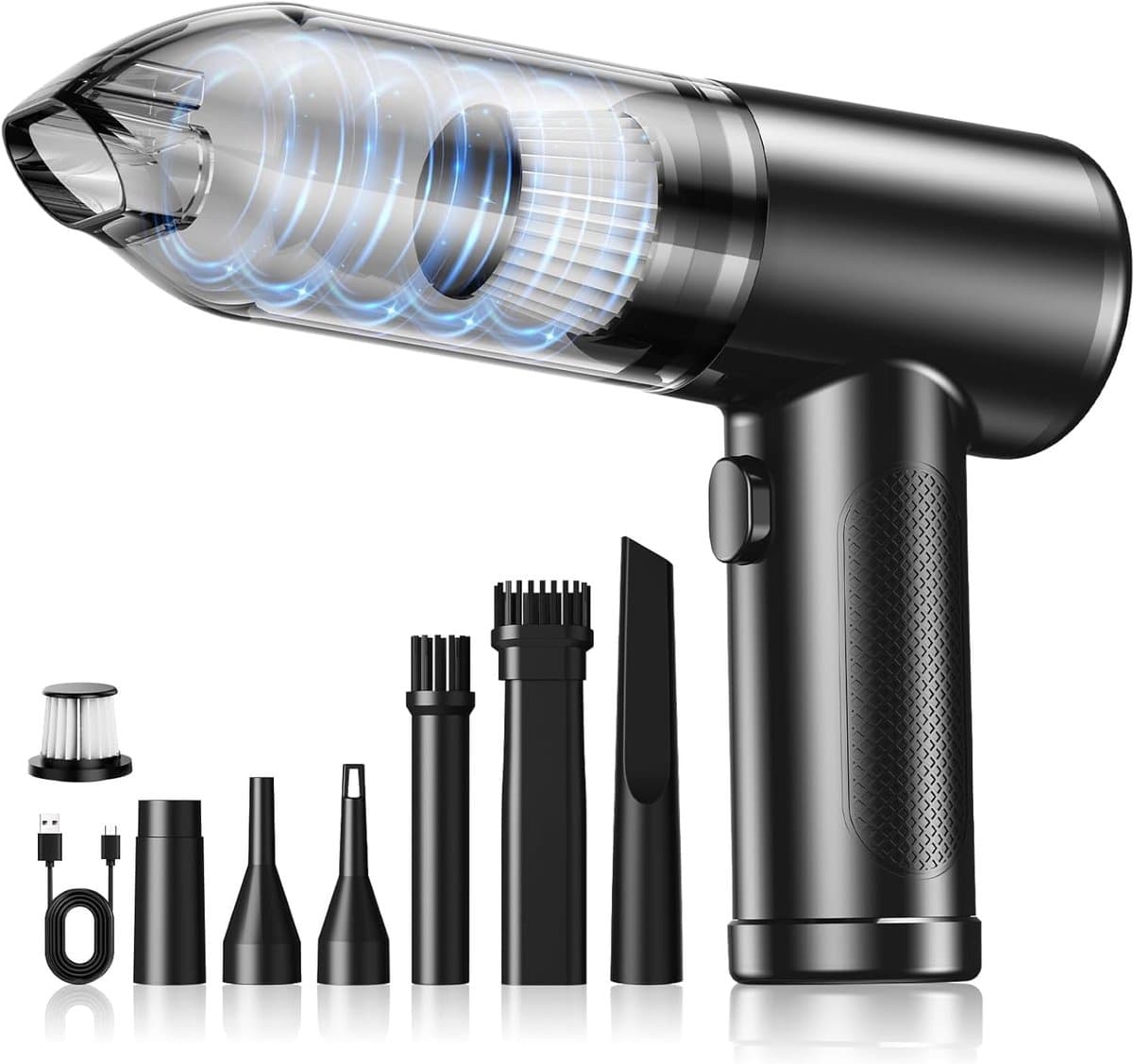 Handstofzuiger 4-in-1 - Draadloos - 22000 PA zuigkracht - Ideaal voor auto en huis - ShopVlot — afbeelding 1