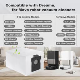 21 stuks stofzakken voor Dreame L10/L10s Pro/L40/L40s/L50/Aqua10 Ultra- L20/X40/X50 Ultra Complete- voor Mova E30/E40/V50/P50/P50s/Z60 Ultra stofzuiger- 3,2 l capaciteit stofzuigerzakken — thumbnail 5
