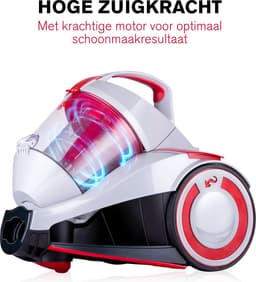 Dirt Devil Stofzuiger zonder Zak DD2502 - Vacuum Cleaner 700W HEPA 12 Filter - Cycloon Stofzuiger met Combiborstel, Kierenzuigmond en Parketzuigmond - Stofopvangbak 1,8 L - Grijs/Rood — thumbnail 3