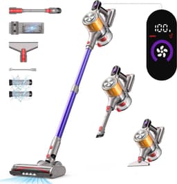 Draadloze Steelstofzuiger 40000Pa met LED Scherm en Wandlaadhouder - 60 Minuten Looptijd — thumbnail 1