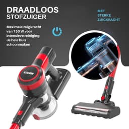 STANEW® Steelstofzuiger - Steelstofzuiger Draadloos - Steelstofzuiger Kruimeldief Draadloos -Steelstofzuigers Met Kruimeldief - Steelstofzuigers - Steelstofzuiger Zonder Zak Op Accu - Stofzuiger Draadloos - Steel stofzuiger — thumbnail 4