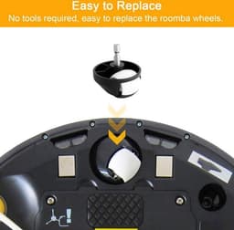 2 Pack Voorwiel Caster Montage Vervanging geschikt voor iRobot Roomba 800 900 700 600 500 Serie Stofzuiger 560 650 690 770 860 890 960 980 — thumbnail 4