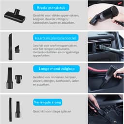 Handstofzuiger - Krachtig - Voor Auto & Huis - Snoerloos & Oplaadbaar — thumbnail 5