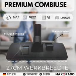 Maxorado 5-delige stofzuiger set 35 mm – geschikt voor Bosch & Siemens - vervangende onderdelen - Bodemmondstuk, meubelborstel, kierenzuiger, stofferingzuiger, telescopische buis — thumbnail 3