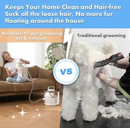 Professionele Hondenfohn - Hondentondeuse - Trimset 5-in-1 - Trimmer - Stofzuiger - Borstel - Dieren - Katten - Honden — thumbnail 4