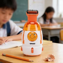 Mini Bureaustofzuiger - Draagbare Reiniger - Bureau Schoonmaken - 600 Pa Zuigkracht - 55 Ml Inhoud - Oranje — thumbnail 2