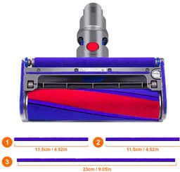 Store_7 - Set van 3 pluche strips - Stofzuiger accessoires - Blauw - Zelfklevende pluche band - Geschikt voor Dyson V6 V7 V8 V10 V11 V12 V15 — thumbnail 3