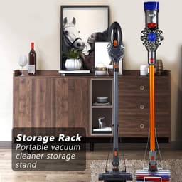 aladdien - Vacuümstandaard - Stofzuigerrek - Stevige basis - Black - Draadloze organizer - Ideaal voor opbergen - Geschikt voor Dyson V6 V7 V8 V10 V11 — thumbnail 2