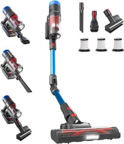 Draadloze Steelstofzuiger - Oplaadbare Bezemer - Huis Snel Schoon - HEPA Filtratie - 60 Minuten Looptijd - Blauw — thumbnail 1