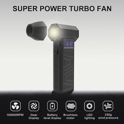 Elektrische Luchtblazer - Mini Turbo Fan - Stof Verwijderen - 3 Snelheden Instelbaar - 280 Gram - Zwart — thumbnail 4