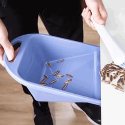 Stofblik Kunststof - Handwasbare pan - Bureau reinigen - Ergonomisch handvat - 28.5 cm - Blauw — thumbnail 3