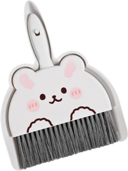 Mini Stofblik - Handbezem Set - Snelle Schoonmaak - Compact Clipontwerp - 18 x 23 cm - Wit — thumbnail 5