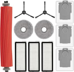 11 stuks accessoires - inclusief 1 Rolborstel, 2 Zwarte Zijborstels, 3 Stofzakken, 3 Filters, 2 Dweilpads - Voor Roborock P10pro ,P10s, P10S PURE,QRevo S,Qrevo Pro, Qrevo MaxV, QRevo Plus — thumbnail 1
