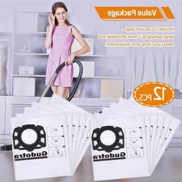 12 Vacuum Bags voor Kärcher WD3 WD2 Plus KFI 357 WD3S SE4001 SE4002 KWD1 KWD2 KWD3 - Stofzakken voor Stofzuigers, Hoge Kwaliteit en Duurzaam Gebruik — thumbnail 1