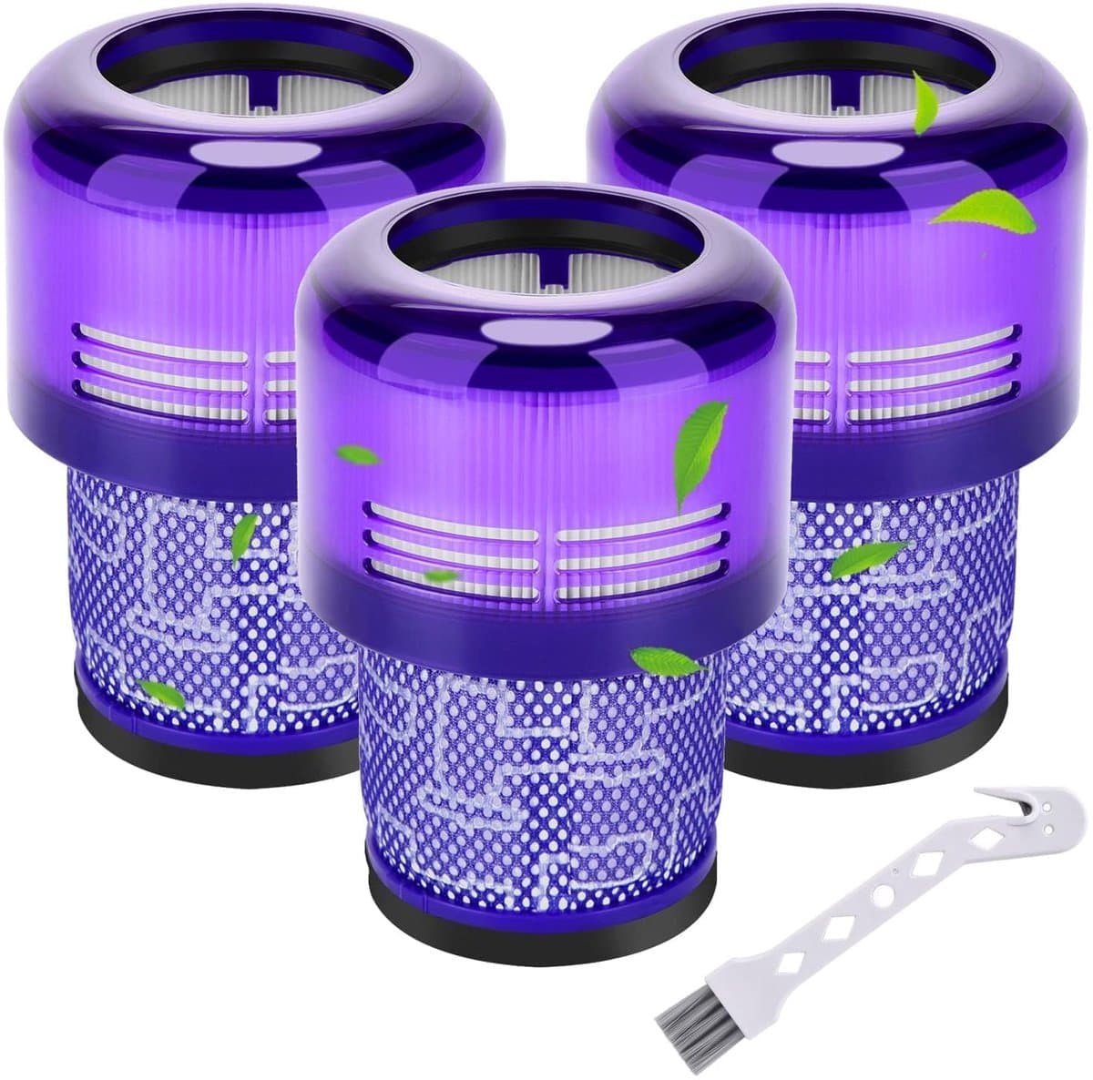 3-pack V11-filters voor Dyson V11 - V15 - V11 Absolute - V11 Animal - V11 Torque Drive en SV14 draadloze stofzuigers - vervangt onderdeelnummer 970013-02 — afbeelding 1