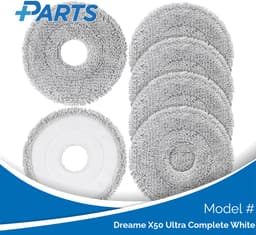 Dreame X50 Ultra Complete White Dweilpads (6 Stuks, Plus.Parts® alternatief voor RMP8) — thumbnail 1