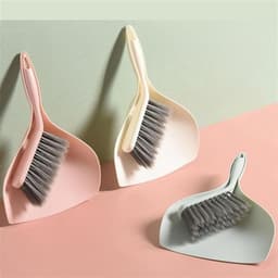 Handveger Stofblik - Reinigingsset - Thuis Opruimen - Ruimtebesparend Ontwerp - 29 x 19 cm - Beige — thumbnail 3