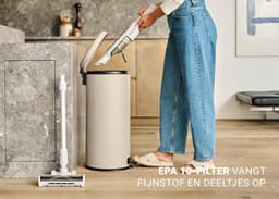 Draadloze Steelstofzuiger - Handstofzuiger 2-in-1 - Dagelijkse Schoonmaak - Lichtgewicht Wendbaar - 0.2 liter - Grijs — thumbnail 5