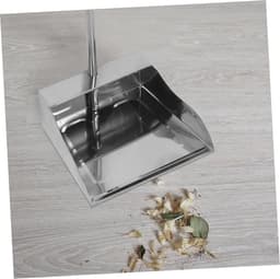 Roestvrijstalen Vuilblik - Stoffer en blik - Buiten en binnen - Ergonomisch ontworpen - Grote capaciteit - Zilver — thumbnail 5