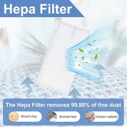 17-delig accessoireset - voor Eureka J12 Ultra stofzuigerrobot en Voor Midea V12 - met 1 hoofdborstel, 4 veegdoeken, 4 HEPA-filters, 4 stofzakken, 4 zijborstels — thumbnail 3