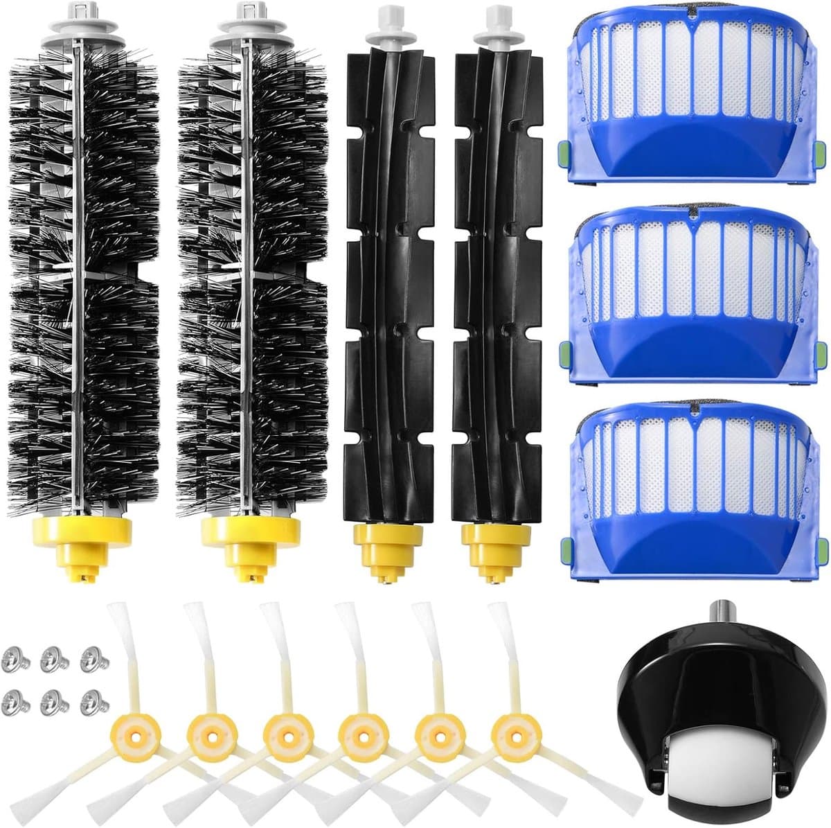 20-delige vervangingsset serie 600 - accessoires voor iRobot Roomba serie 600, 605, 606, 610, 615, 620, 625, 630, 632, 639, 650, 660, 671, 675, 681, 696, filters en borstels 600 - reserveonderdelen — afbeelding 1