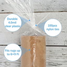 Grote Tapijt Opbergzakken - Tapijt Beschermhoezen - Tapijt Opslaan en Verhuizen - Sterk Verdikte Plastic Bescherming - Past tot 6'x9' — thumbnail 2