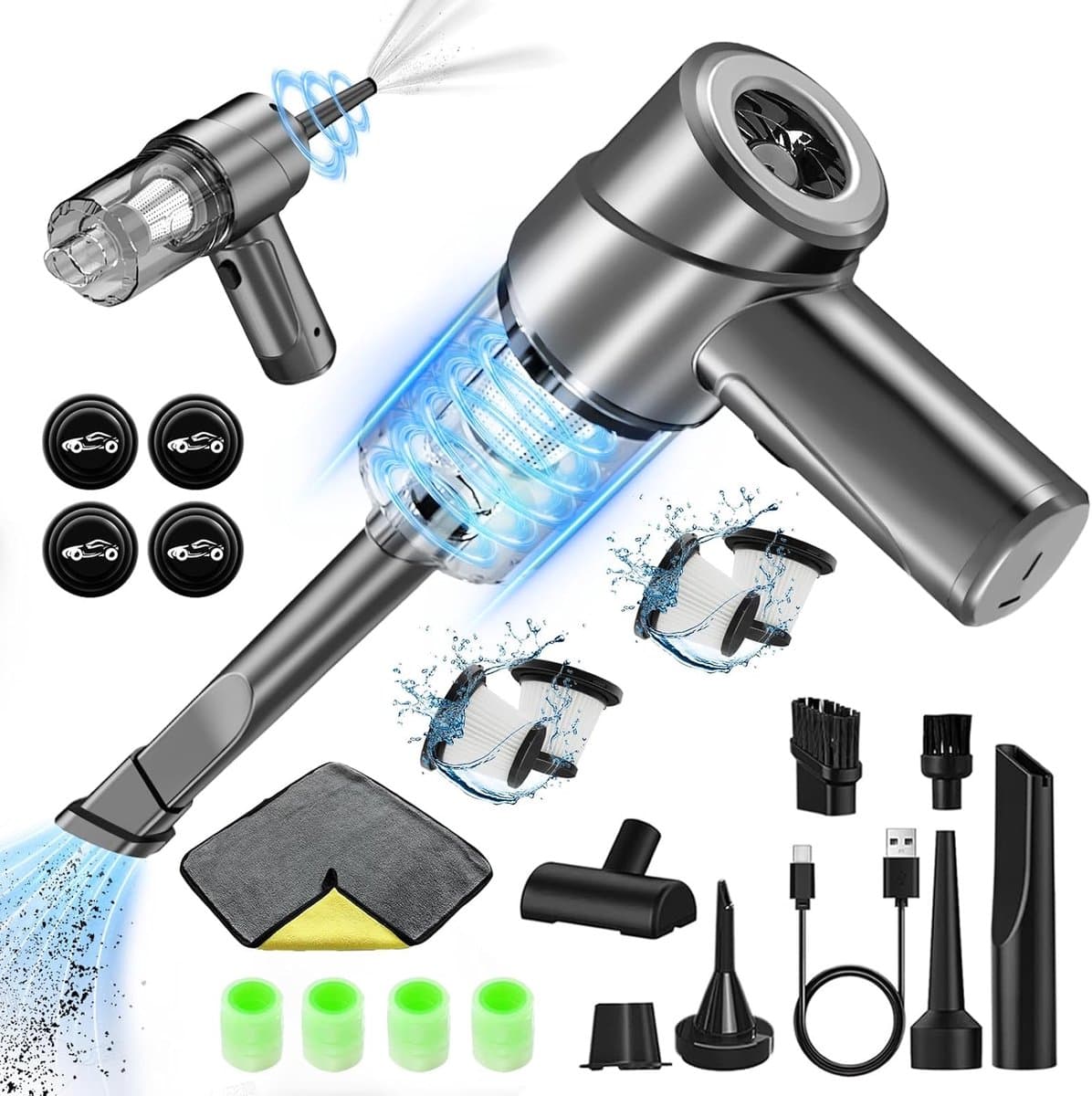 Kruimeldief snoerloos – Kruimeldief met steel – Nat&Droog – Handstofzuiger – Extreme zuigkracht – Kruimeldief snoerloos – Kruimelzuiger – Jouw ultieme schoonmaakpartner – Kruimelzuiger – Autostofzuiger – Handstofzuiger - Draadloos — afbeelding 1