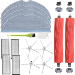 Veegmachine accessoires - Roborock veegrobot S7 MaxV Ultra / S7 MaxV / S7 Plus / S7 Max / S7 / S7 Pro Ultra Robotstofzuiger accessoires - 4 moppen + 2 hoofdborstels + 4 zijborstels + 4 filters + 2 schoonmaakborstels — thumbnail 1