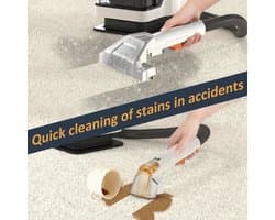 Zetelreiniger - Stofzuiger - Vacuum Cleaner - Tapijtreiniger - Handheld Vlekreiniger - Spot Cleaner - 750W - 15KPa - voor Sofa, Gordijnen, Tapijt Reinigingsmachine – Spray en Zuig Functie