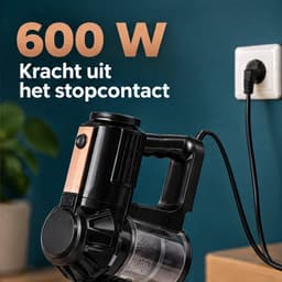 Cheqo® Steelstofzuiger met Snoer - 3-in-1 Handstofzuiger en Stofzuiger zonder Zak - Kruimeldief - Cycloonstofzuiger met HEPA Filter - Telescopische Steel - Stofzuiger met Draad voor Huisdieren - Zakloze Stofzuiger voor Auto - Vloerborstel - 600W — thumbnail 4