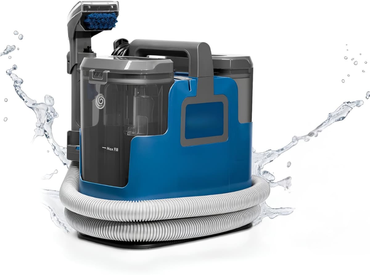 Vlekkenreiniger - Draagbare Wasstofzuiger - Dubbele Watertanks - Blauw - 34cm x 23cm x 36cm — afbeelding 1
