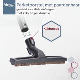 parketmondstuk, geschikt voor S8340, S8360 en S8730 stofzuigers, mondstuk voor harde vloeren met een aansluiting van 35 mm, paardenhaar en een vergrendelbare parkeerfunctie — thumbnail 1